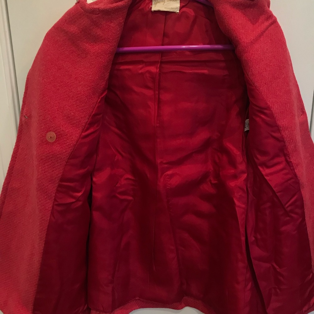 💯VINTAGE 1960s girls wool coat - Picture 3 of 9